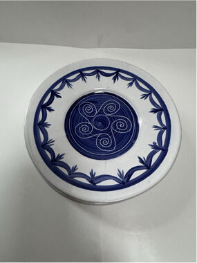 Block Molde Set of 4 Hand Painted 7in Dessert Plates Made In Portugal
